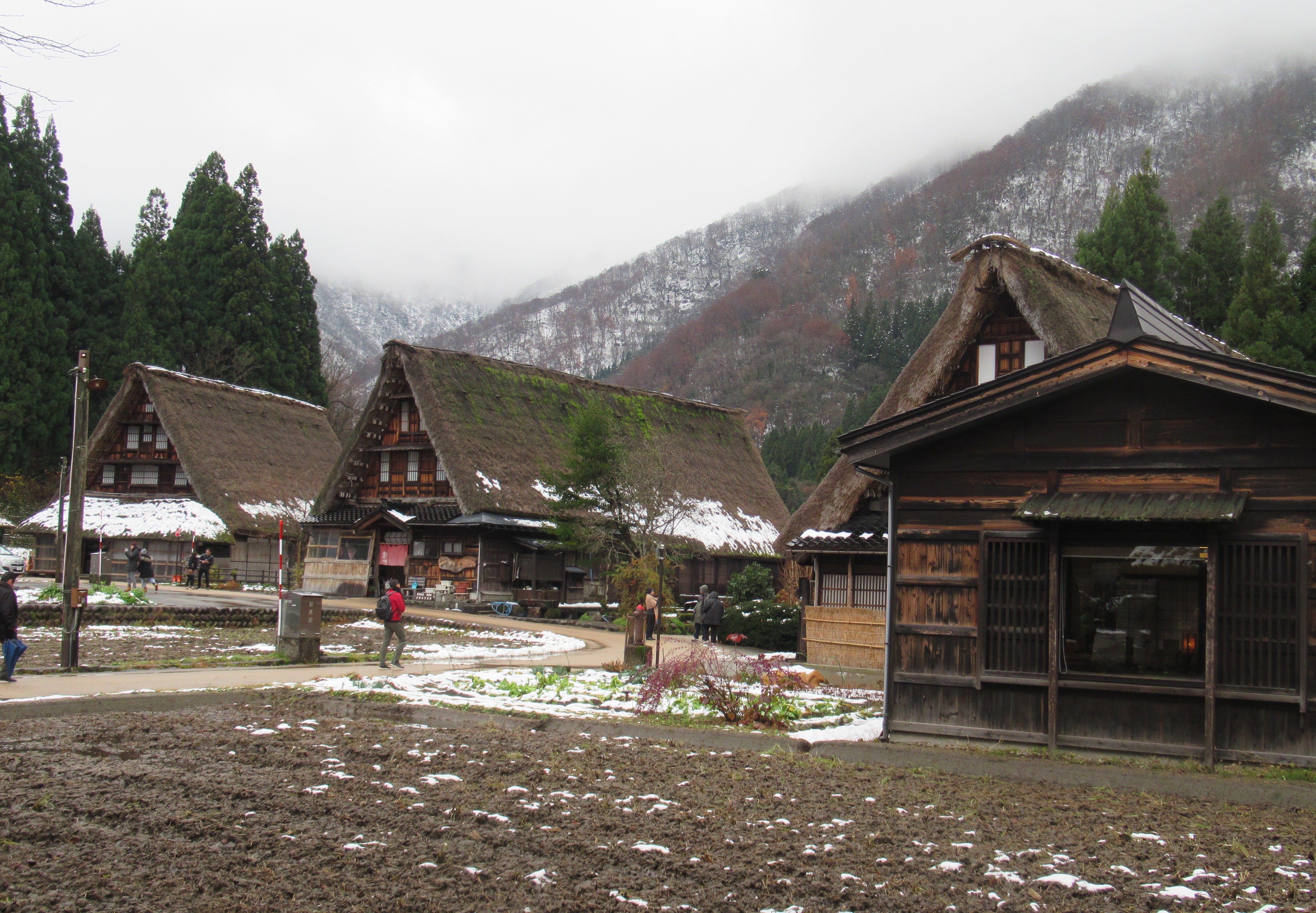 交流会旅行で訪れた雪景色の集落